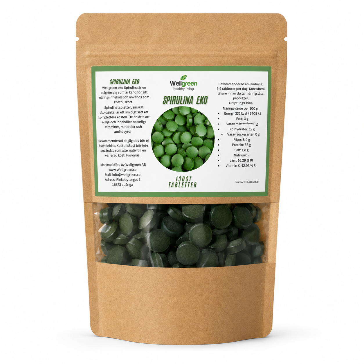 Spirulina Eko 130 tabletter